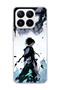 Mi 17t Compatible Anime Turquoise Eye Printed Transparent Phone Case