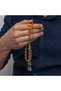 Honey Yellow Crimped Amber Prayer Beads with Metal Tassels - 2