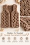 Baby Vest 0-12 Months Puffy Hair Knitted Patterned Sleeveless Vest for Girls and Boys - 3