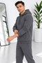 Men's Premium Quality 3-Thread Cotton Model Hooded Track Suit Set - 4