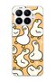 Mi 17t Compatible Cute Duck Orange Printed Transparent Phone Case