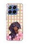 Mi 17t Pro Compatible Sausage Dog Pink Plaid Printed Transparent Phone Case