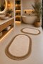 Handmade Bohemian Bath Mat Set of 2 Plush Non-Slip Gel Base 40X60 cm and 60X100 cm - 2