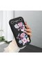 Tecno Spark Slim/Pova Slim Compatible Black Silicone Camera Protected Shock Absorbing Protective Case Flower Pattern