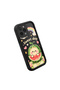 iPhone 16 Pro Compatible Black Silicone Camera Protected Shock Absorbing Protective Case Watermelon and Rainbow Pattern - 3