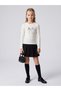 Girl's Bow-Tie Ribbed Long Sleeve Blouse - 4