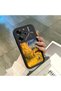 Tecno Pova 6/Pova 6 Pro Compatible Black Silicone Camera Protected Shock-Absorbing Protective Case with Starry Oil Painting Pattern