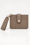 Women's Card Holder Wallet with Wrist Strap Mini Wallet with Snap Closure Card Compartment Transparent Id Compartment