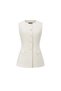 Sharp Fitted Vest - White