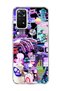 Redmi Note 11 / 11S Compatible Neon Purple Collage Printed Transparent Phone Case