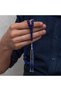 Metal Tasseled Capsule Cut Navy Blue Crimped Amber Prayer Beads - 2