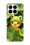 Mi 17t Compatible Transparent Phone Case with Frog Hat and Duck Print