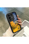 Infinix Note 50 Pro 4g Compatible Black Silicone Camera Protected Shock-Absorbing Protective Case with Starry Oil Painting Pattern
