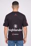 Men Relaxed Fit Crew Neck Short Sleeve Graphic Print T-Shirt, Black - 4