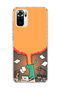 Redmi Note 10 / 10S Compatible Green Dinosaur Funny Printed Transparent Phone Case