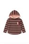 Striped Hooded Seasonal T-Shirt 3-10 Years Old Plum