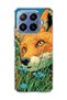 Mi 17t Pro Compatible Fox Green Grass Printed Transparent Phone Case