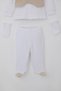 Baby Boy Hospital Release Set of 5 Fixed Bow Ties and Vests 0-3 Months, Ecru - 4