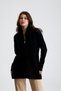 Fashionable Fur-Collared, Textured, Angora, Zippered Cardigan - 5