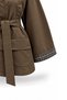 Cuffed Plaid Jacket Brown - 4