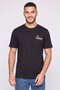 Men Crew Neck Embroidered Logo Short Sleeve T-Shirt, Black