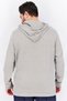 Men Hooded Brand Logo Long Sleeves Sweatshirt Sleepwear, Grey Heather - 4