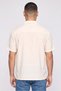 Men Relaxed Fit Embroidered Short Sleeve Casual Shirt, Cream - 4