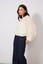 Bat Sleeve Openwork Knitted Sweater Ecru - 3
