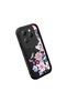 Infinix Hot 40/40 Pro Compatible Black Silicone Camera Protected Shock-Absorbing Protective Case with Floral Pattern - 3