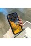 Redmi A4 Compatible Black Silicone Camera Protected Shock-Absorbing Protective Case with Starry Oil Painting Pattern
