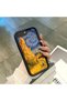 iPhone 7 Plus/8 Plus Compatible Black Silicone Camera Protected Shock-Absorbing Protective Case with Starry Oil Painting Pattern