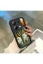 Poco M6 Pro 4g Compatible Black Silicone Camera Protected Shock Absorbing Protective Case with Cactus Pattern