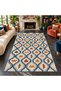Eta Retro Geometric Leaf Pattern Woven Base Carpet Eta4375 - 2