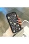iPhone 7 Plus/8 Plus Compatible Black Silicone Camera Protected Shock Absorbing Protective Case with Lucky Four-Leaf Clover Pattern