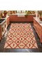 Eta Retro Geometric Leaf Pattern Woven Base Carpet Eta4376 - 3