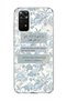 Redmi Note 11 / 11S Compatible Light Blue Flower Prayer Printed Transparent Phone Case