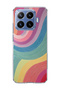 Mi 17t Pro Compatible Pastel Rainbow Curved Printed Transparent Phone Case