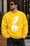 Sign of the Zodiac Face Silhouette Printed Unisex Oversize Sweatshirt – Crew Neck Casual Sweatshirt