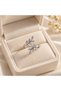 Silver Color Stone Leaf Model Women's Ring – Elegant and Stylish Design