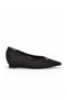 Women's Stone Detailed Evening Dress Shoes Black Suede Wedge Heeled Special Occasion Night Stylish Shoes 608442 - 2