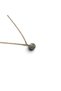 Natural Labradorite Stone Sphere Shaped Gold Handle Detailed Steel Chain Necklace - 5