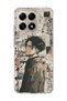 Mi 15t Compatible Anime Newspaper Collage Printed Transparent Phone Case