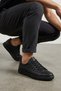 Zrj166 Premium Quilted Patterned Men's Sneaker - Black - 5