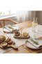 Ruwa 2-Piece Striped Glass Bowl Set with Spoon and Acacia Wooden Tray - 4