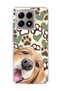 Mi 14t Compatible Yellow Dog Paw Heart Printed Transparent Phone Case