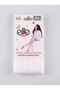 9-11 Years Old Girls' Hair Braided Patterned White Pantyhose - 2