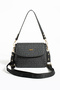Black New Season Women's Shoulder Bag with Column Strap and 4 Pockets 25X15Cm - 3