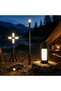 Solar LED Camping Light – 5 Head | High Brightness 6000K Outdoor Lamp with Solar & USB Charging | Head Lamp and Dimmable 360° Lighting, Magnetic Base | Portable Emergency Camping Light for Hiking - 3