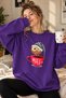 Cute Owl Printed Unisex Oversize Sweatshirt with Coffee Cup – Crew Neck Casual Sweatshirt