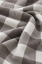 Women's Cream Brown Plaid Oversized Shawl 180X65 cm Soft Textured Tasseled Winter Shawl Scarf – Shoulder Shawl - 4